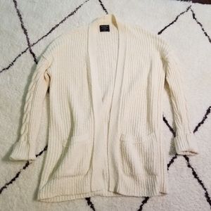 Abercrombie Cream Knit Sweater Cardigan